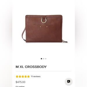 Sapahn M XL crossbody, walnut raw leather. Beautiful bag.